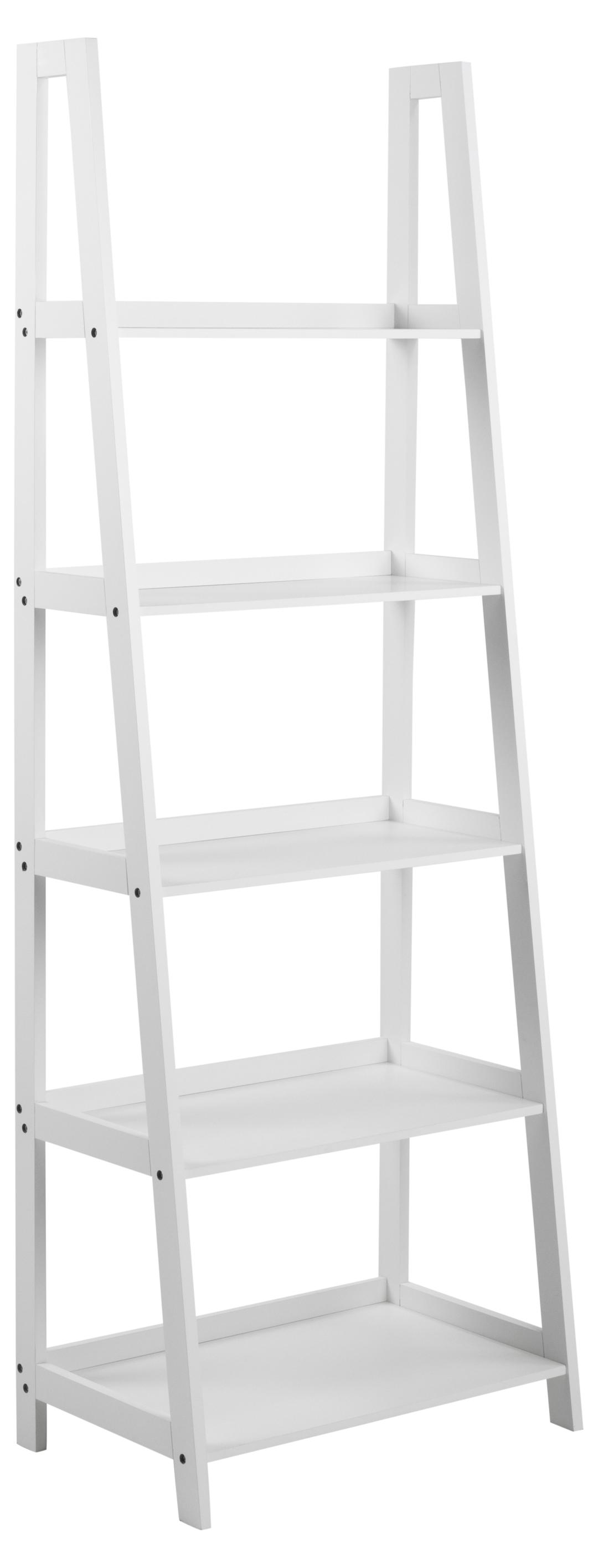ACT NORDIC Wally reol, m. trappeform og 5 hylder - hvid MDF