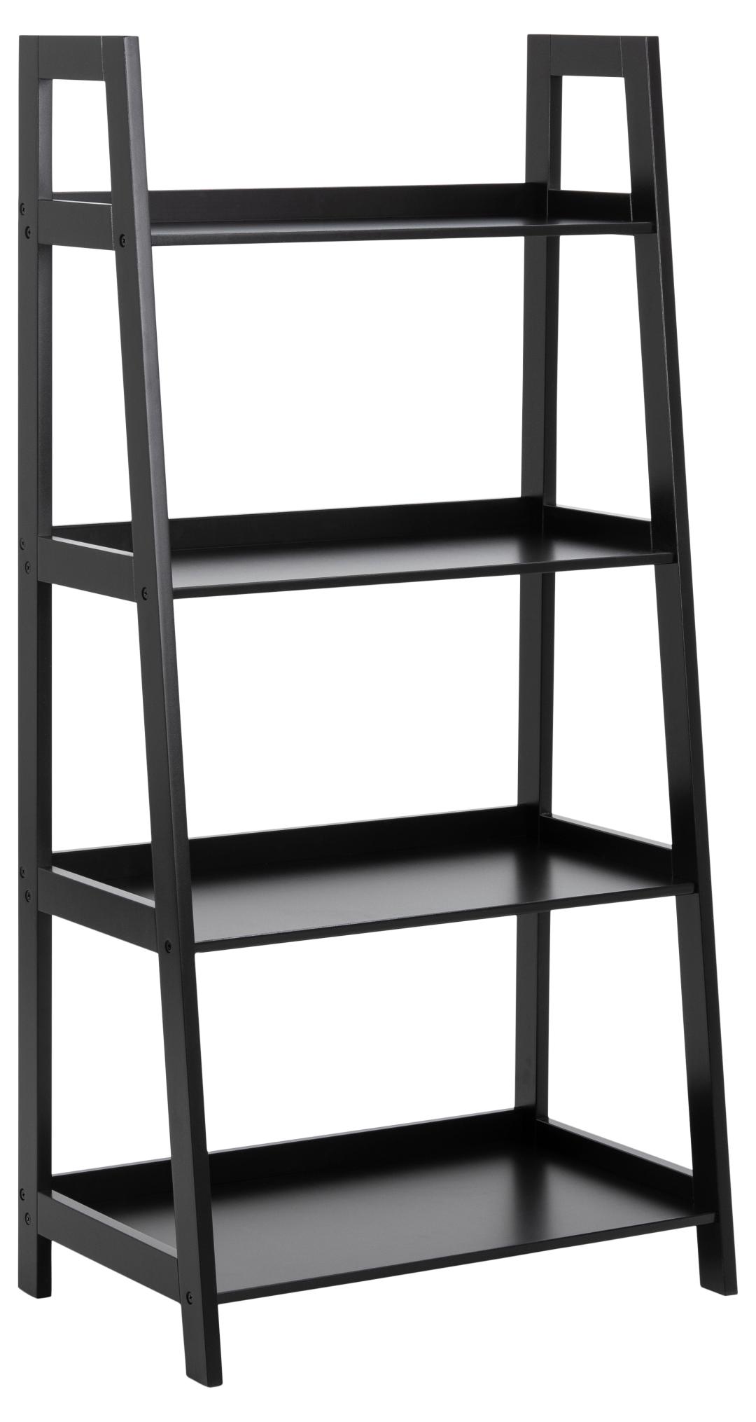 ACT NORDIC Wally reol, m. trappeform og 4 hylder - sort MDF