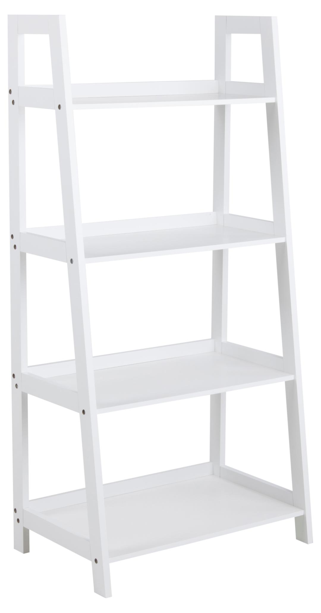 ACT NORDIC Wally reol, m. trappeform og 4 hylder - hvid MDF