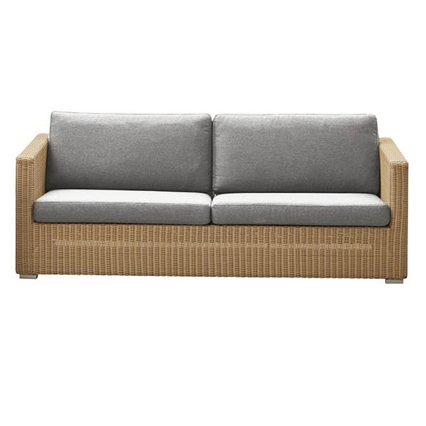 Cane-Line Chester sofa, Natural, hynde i lysegrå