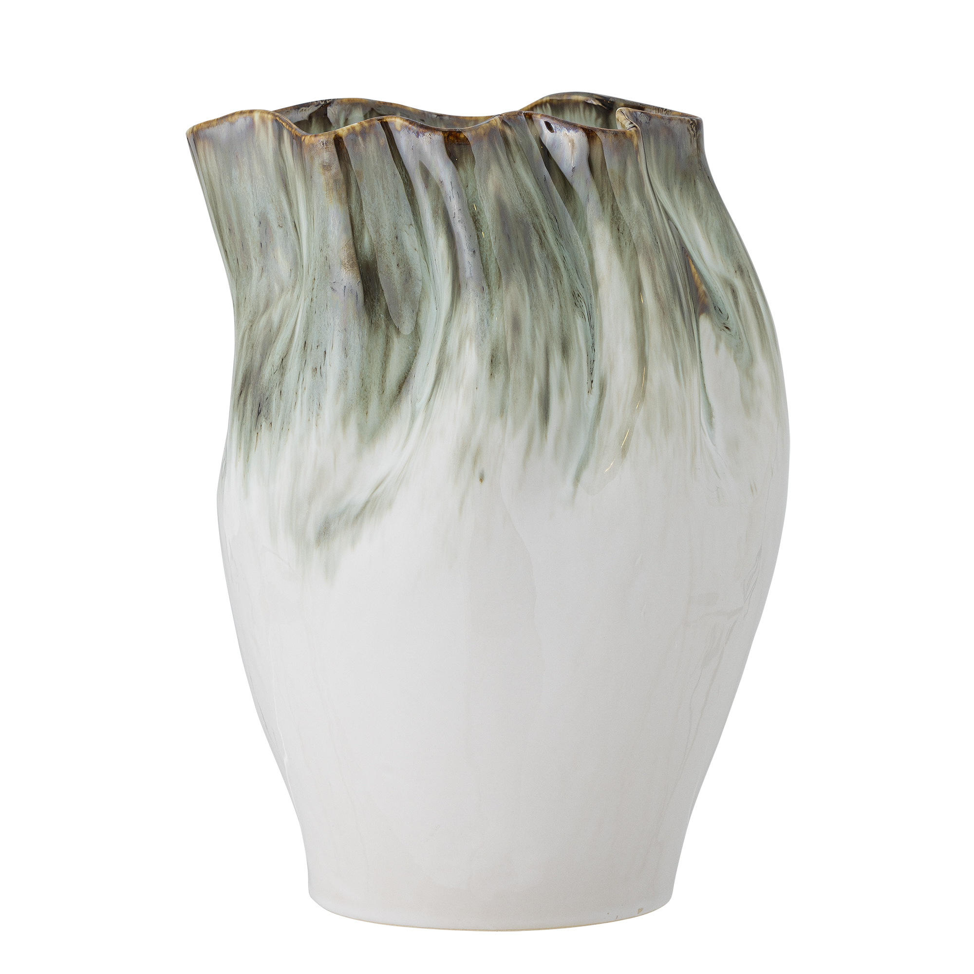 BLOOMINGVILLE Nisha Vase, Grøn, Stentøj